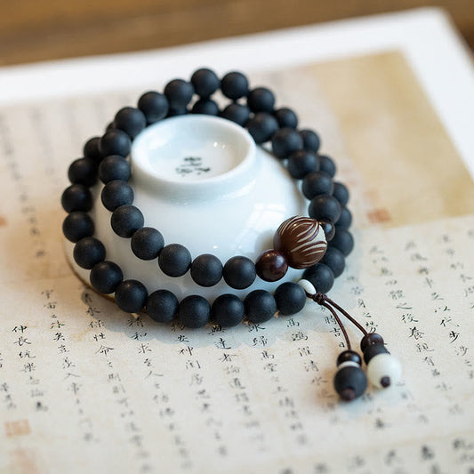 Wear FengShui Tibetan Double Layer Cypress Bodhi Lotus Healing Bracelet