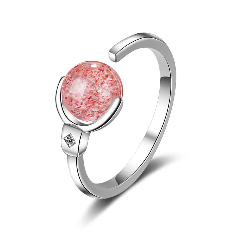 Wear FengShui Pink Crystal Soothing Rotation Ring