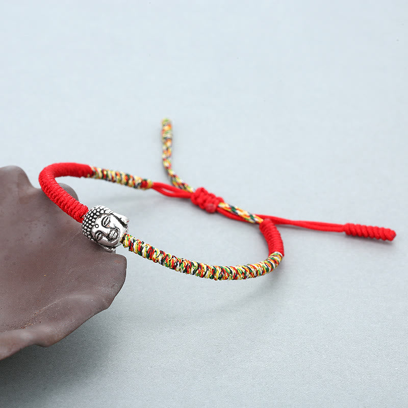 Wear FengShui Handmade Colorful King Kong Knot Buddha Serenity String Bracelet