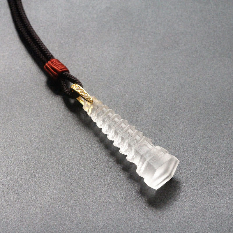 Wear FengShui Liuli Ancient Pagoda Wisdom Necklace