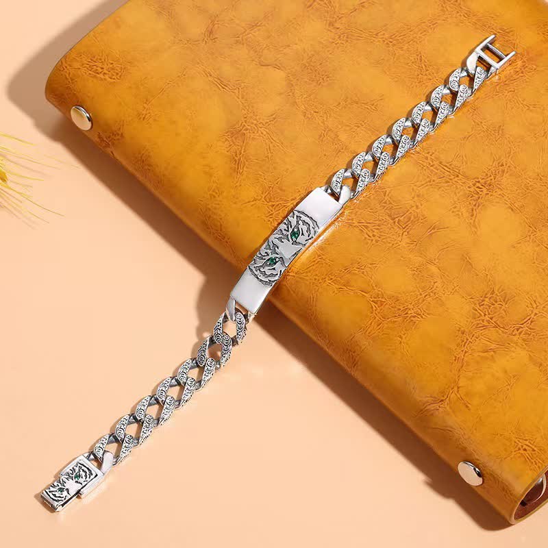 Wear FengShui Tiger Copper Luck Cuff Chain Bracelet