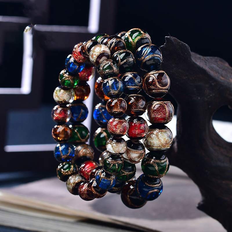 Wear FengShui Colorful Liuli Glass Bead Luck Bracelet