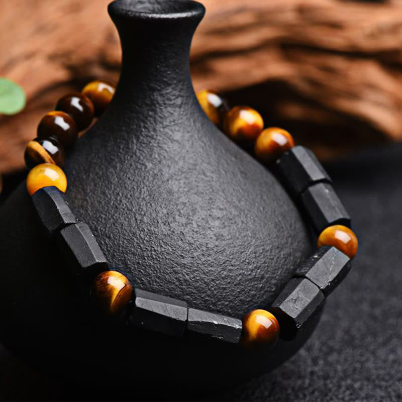 Wear FengShui "May Confidence Guide Your Way" Black Tourmaline Bracelet Includes Gift Message Card