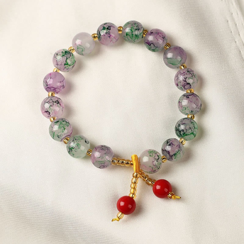 Wear FengShui Liuli Glass Bead Blessing Harmony Bracelet