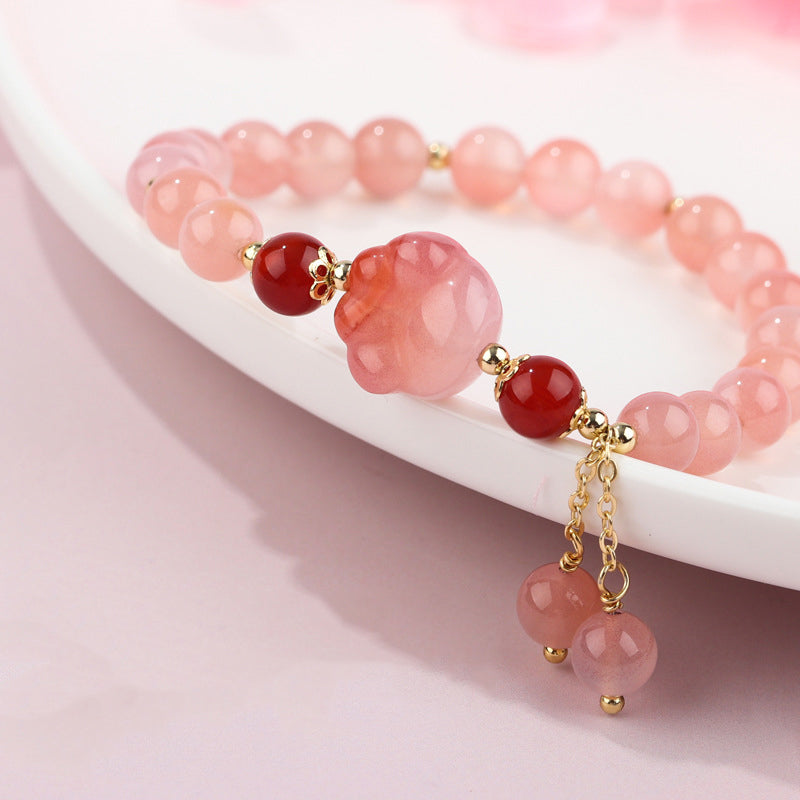 Wear FengShui Natural Yanyuan Agate Cat Claw Paw Positive Bracelet