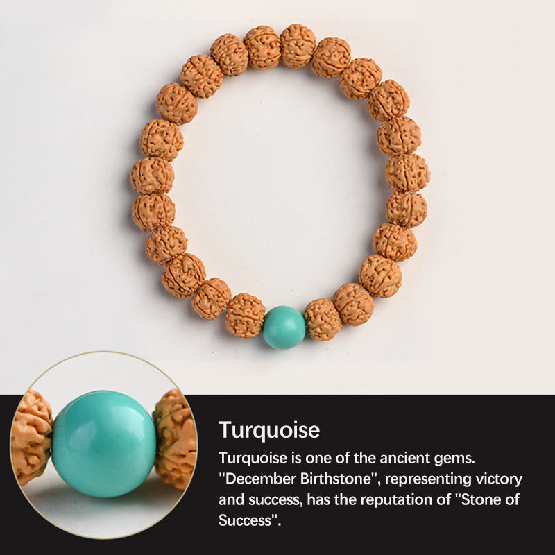 Wear FengShui Tibet Rudraksha Bodhi Seed Wealth Auspiciousness Bracelet