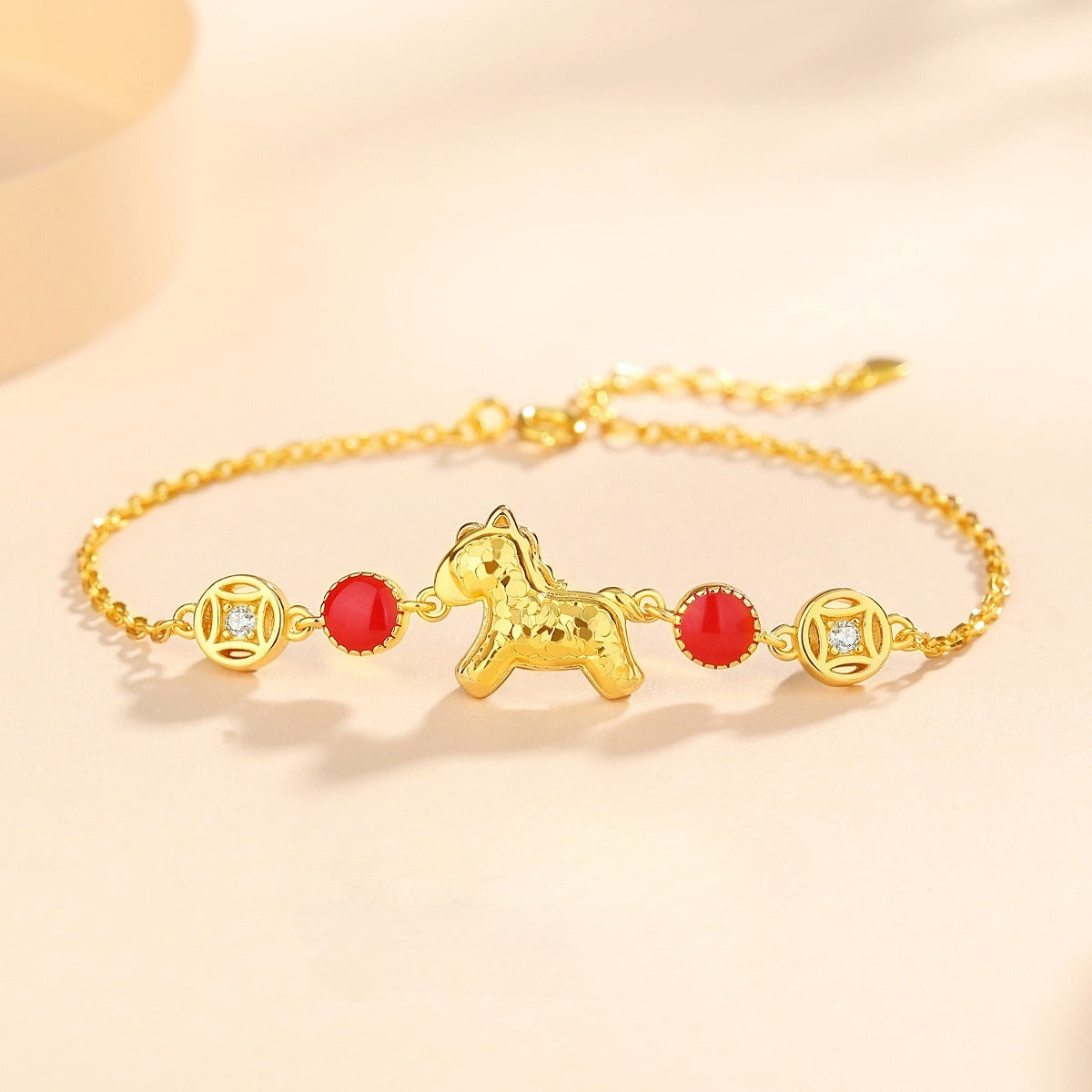 Women’s S925 Silver Ice-Textured Cute Horse Set – Necklace, Bracelet, Earrings Charms