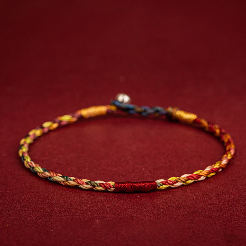 Wear FengShui Handmade Five Color Thread Luck Couple Child Adult Bracelet
