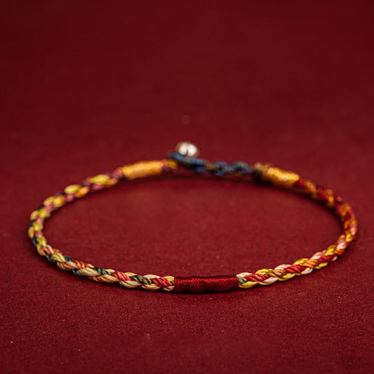 Wear FengShui Handmade Five Color Thread Luck Couple Child Adult Bracelet