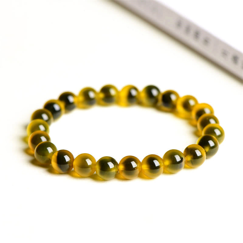 Wear FengShui Natural Colorful Candy Agate Harmony Strength Bead Bracelet