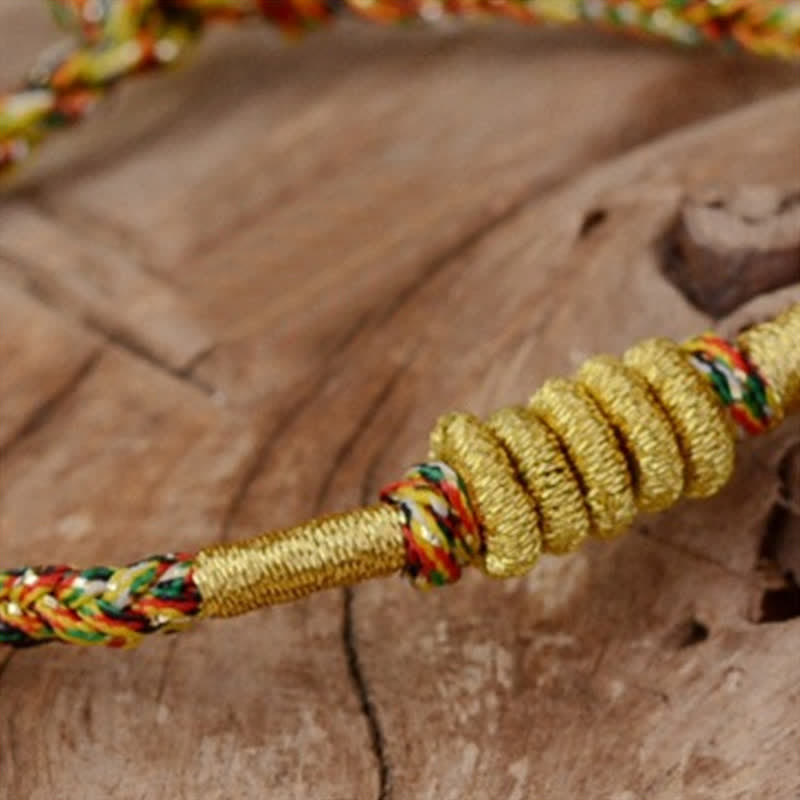 Wear FengShui Handmade Colorful King Kong Knot Protection Braid String Bracelet