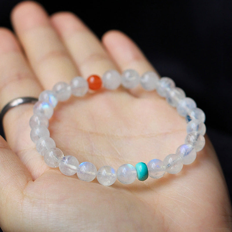 Wear FengShui Moonstone Calm Healing Positive Bracelet