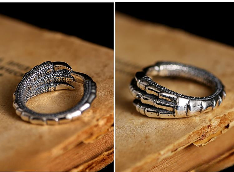 Buddha3bodhi Adjustable Vintage 925 Silver Dragon Claw Ring
