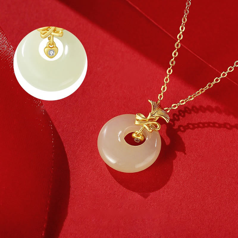 Wear FengShui 925 Sterling Silver Natural Hetian Jade Carnation Flower Prosperity Necklace Pendant
