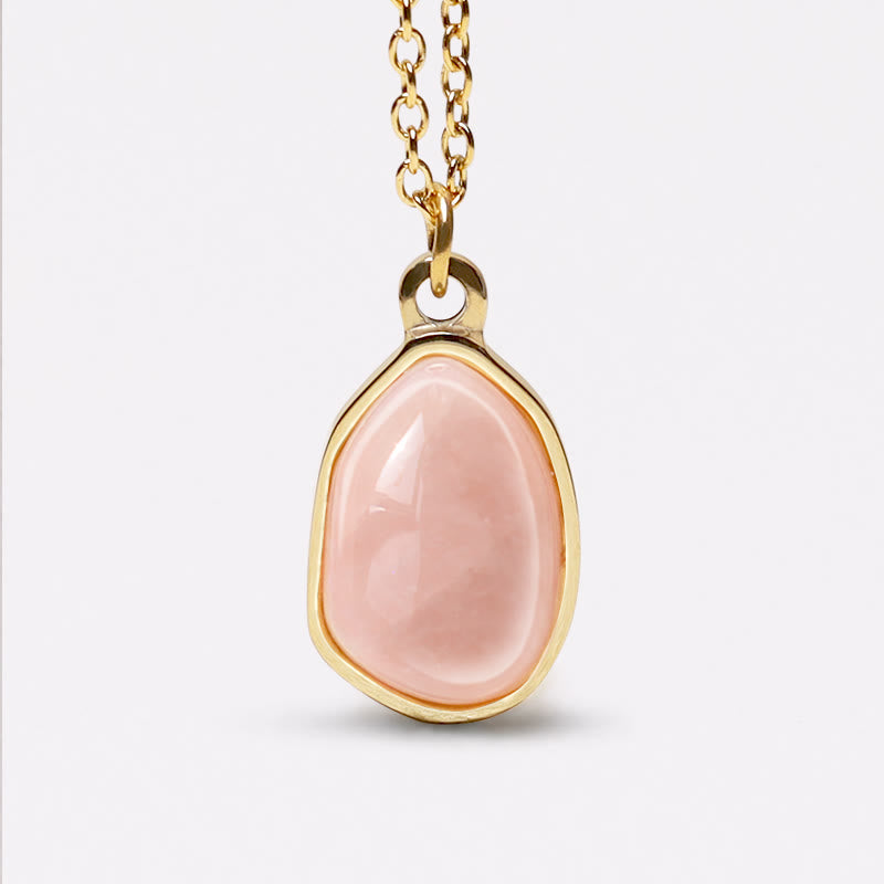 Wear FengShui Natural Green Aventurine Amethyst Rose Quartz Blessing Necklace Pendant