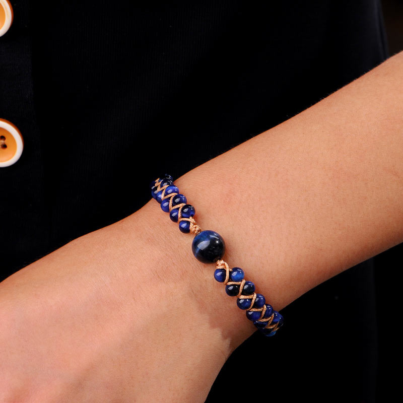 Wear FengShui Divine Blue Tiger Eye Stone Protection Bracelet