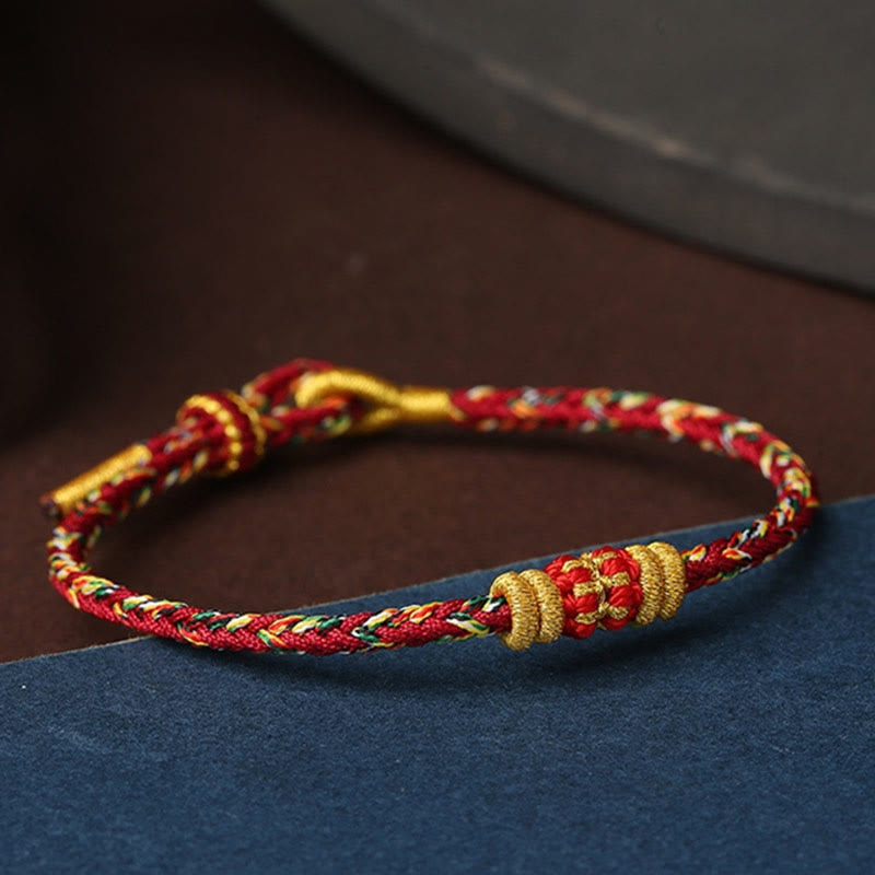 Wear FengShui Handmade Colorful Rope King Kong Knot Braided Luck Bracelet