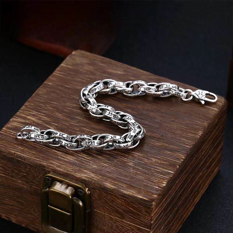 Wear FengShui Tibetan Om Mani Padme Hum Carved Amulet Creativity Bracelet