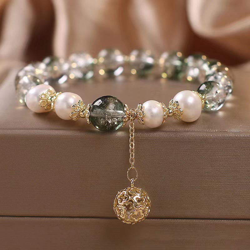 Wear FengShui Green Phantom Pearl Self-acceptance Charm Bracelet