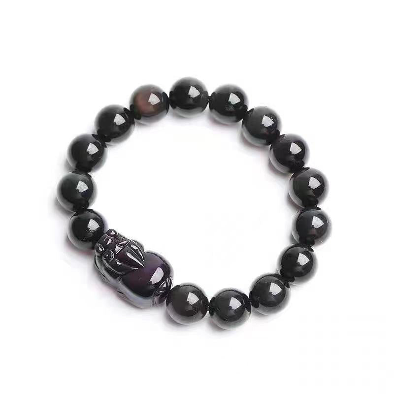 Wear FengShui FengShui PiXiu Rainbow Obsidian Healing Bracelet