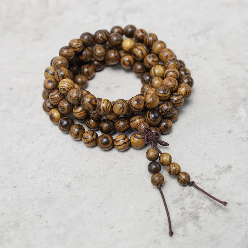 Wear FengShui 108 Mala Beads Bracelet Prayer Meditation Sandalwood Elastic
