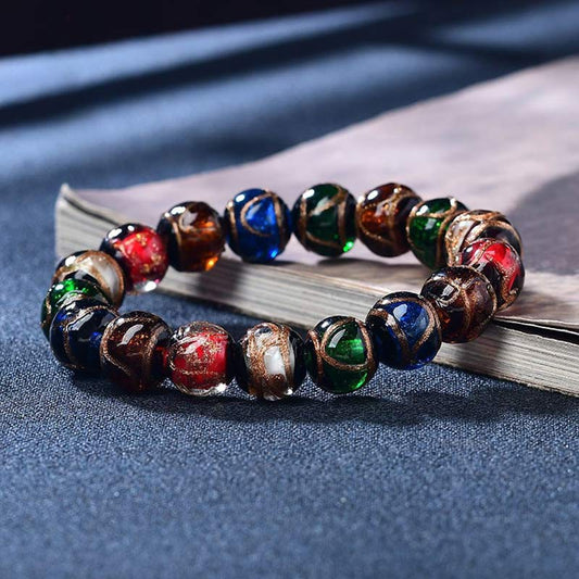 Wear FengShui Colorful Liuli Glass Bead Luck Bracelet