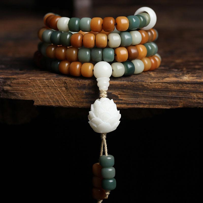Wear FengShui Bodhi Lotus Mala Harmony Necklace Bracelet
