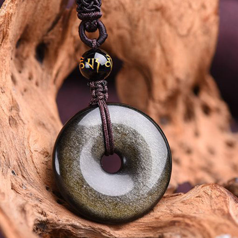 Wear FengShui Tibetan Obsidian Protection Necklace