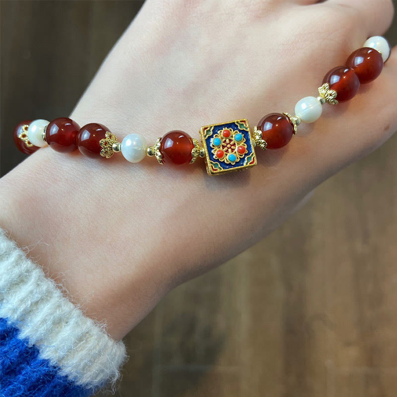 Wear FengShui Red Agate Pearl Confidence Self-acceptance Bracelet
