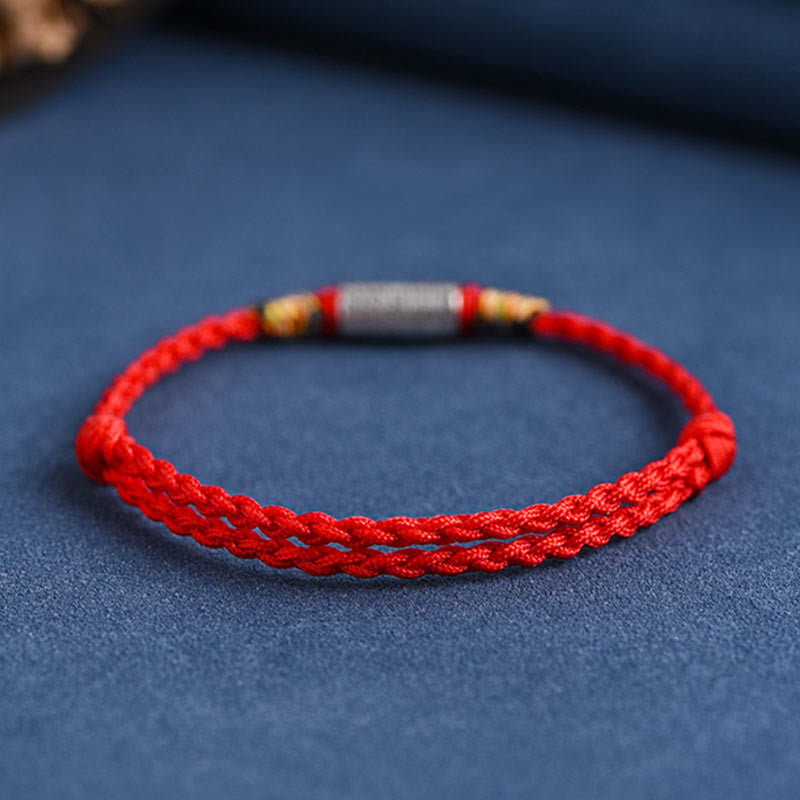Wear FengShui Handcrafted 925 Sterling Silver Everything Goes Well Design Protection Strength Bracelet Anklet
