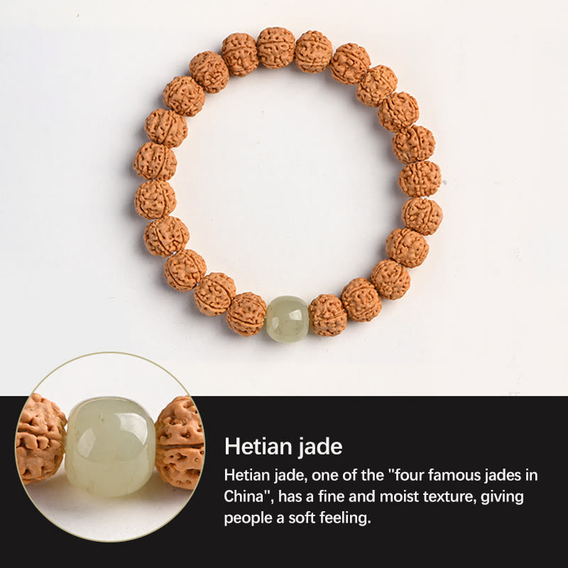 Wear FengShui Tibet Rudraksha Bodhi Seed Wealth Auspiciousness Bracelet