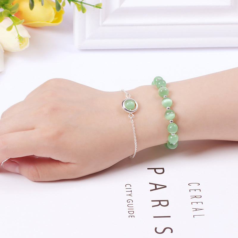 Wear FengShui Sun Stone Strawberry Quartz Crystal Positive Bracelet