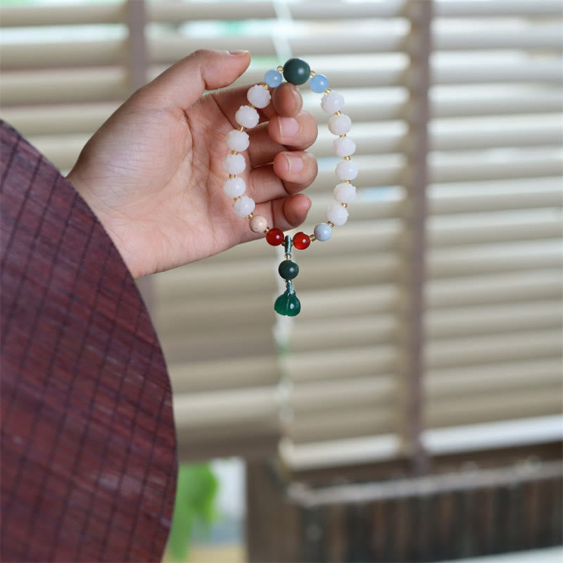 Wear FengShui Bodhi Seed Lotus Bead Carved Peace Harmony Bracelet