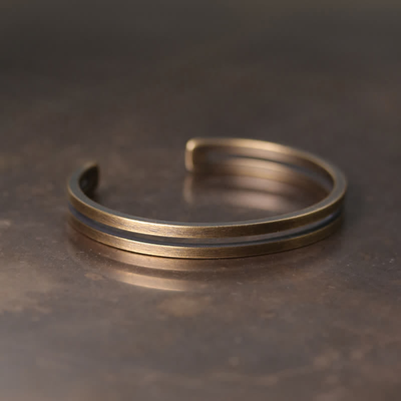 Wear FengShui Rustic Copper Luck Viking Cuff Bracelet