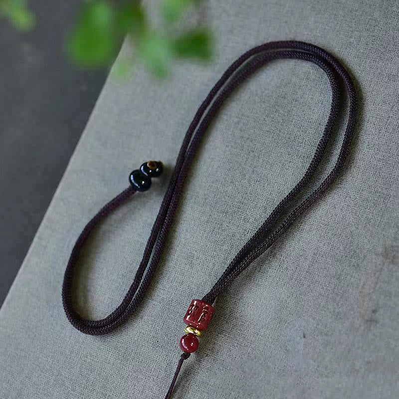 Wear FengShui Koi Fish Peace Buckle Copper Wealth Luck Necklace Pendant