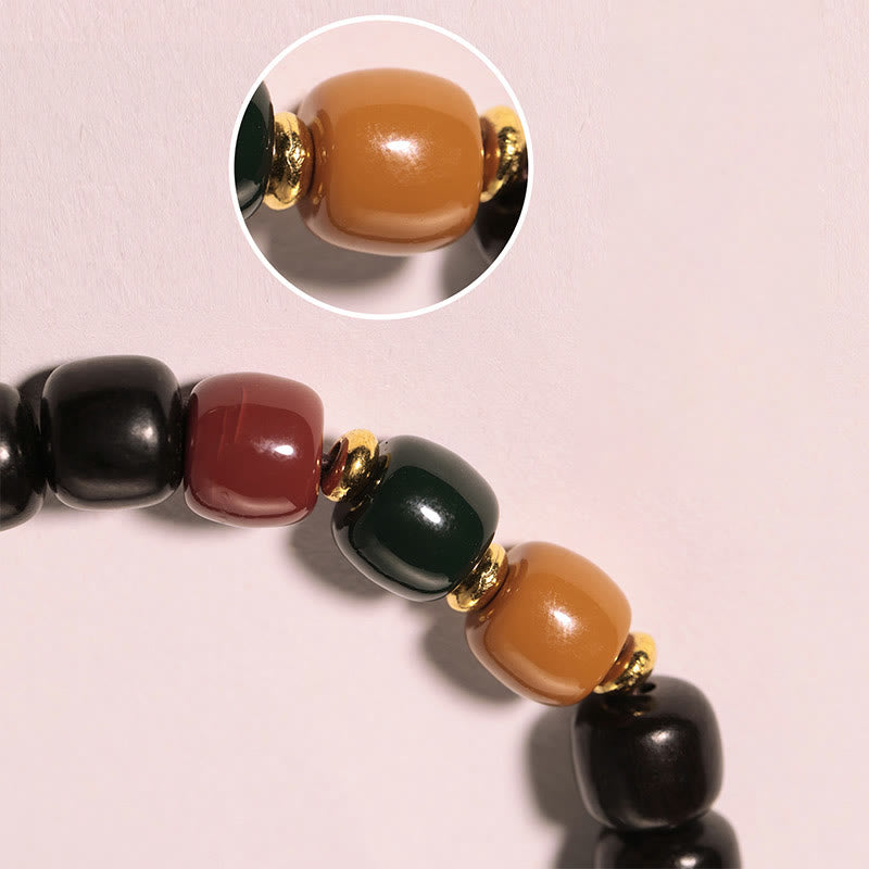 Wear FengShui Ebony Wood Rosewood Peace Balance Bracelet