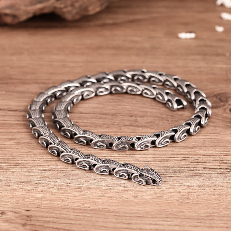 Wear FengShui Dragon Pattern Titanium Steel Protection Necklace Pendant Bracelet