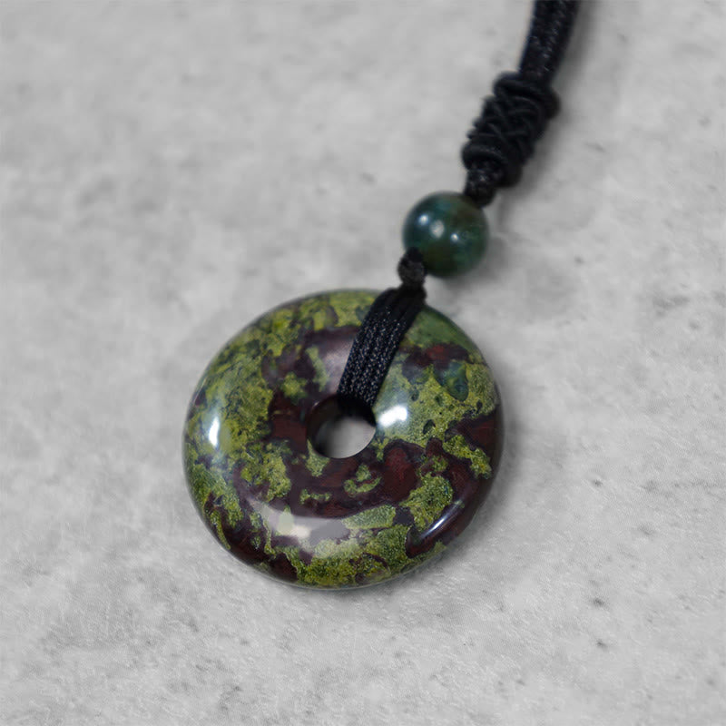 Wear FengShui Lucky Coin Pendant Healing Crystal Gemstone Necklace