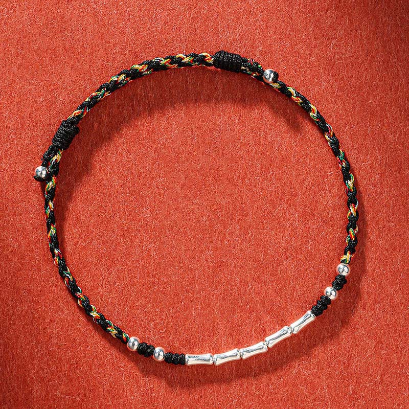 Wear FengShui Tibet Handmade Multicolored Bamboo Protection Braided String Bracelet