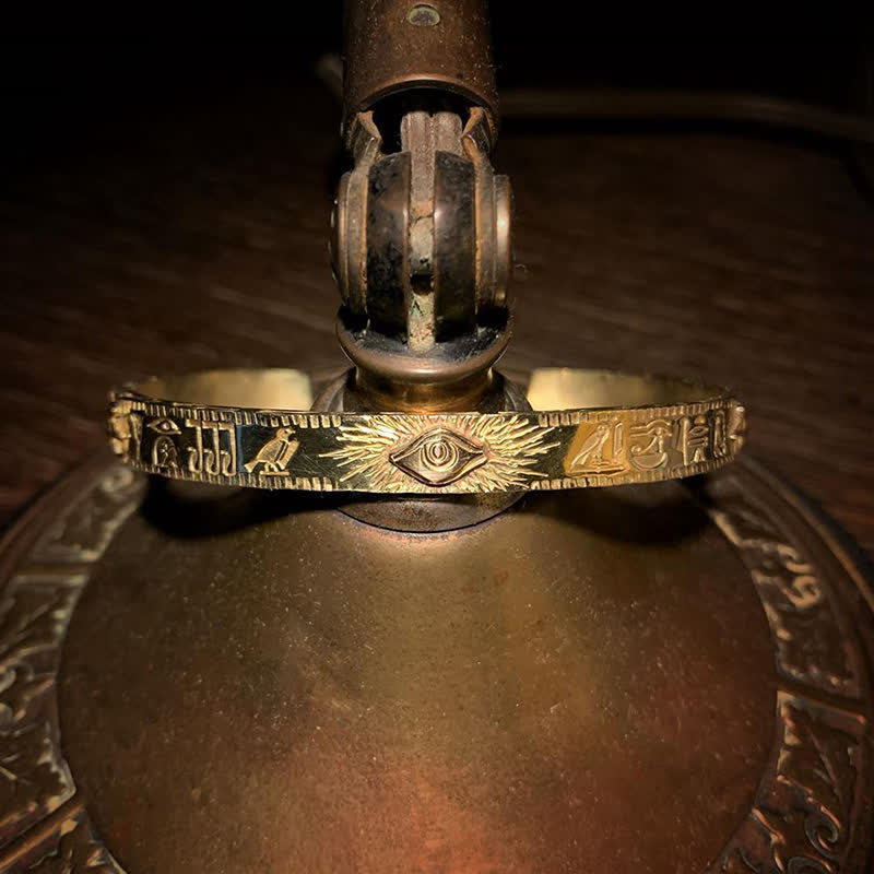 Wear FengShui Eye Of Horus Protection Copper Cuff Bracelet Bangle