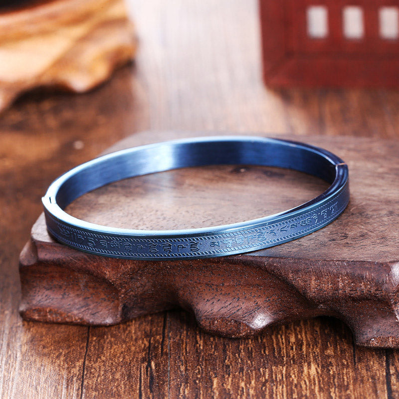 Wear FengShui Titanium Steel Blessing Bracelet Bangle