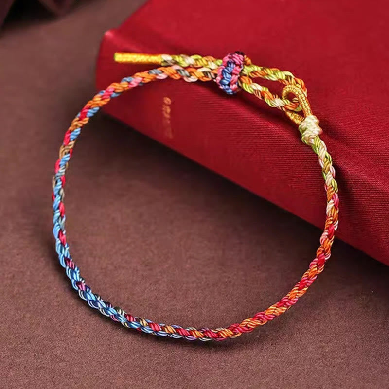 Wear FengShui Handcrafted Luck Colorful Rope Child Adult Bracelet