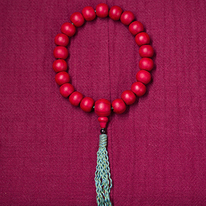Wear FengShui Abelia Biflora Wood Warding Off Evil Spirits Wrist Mala