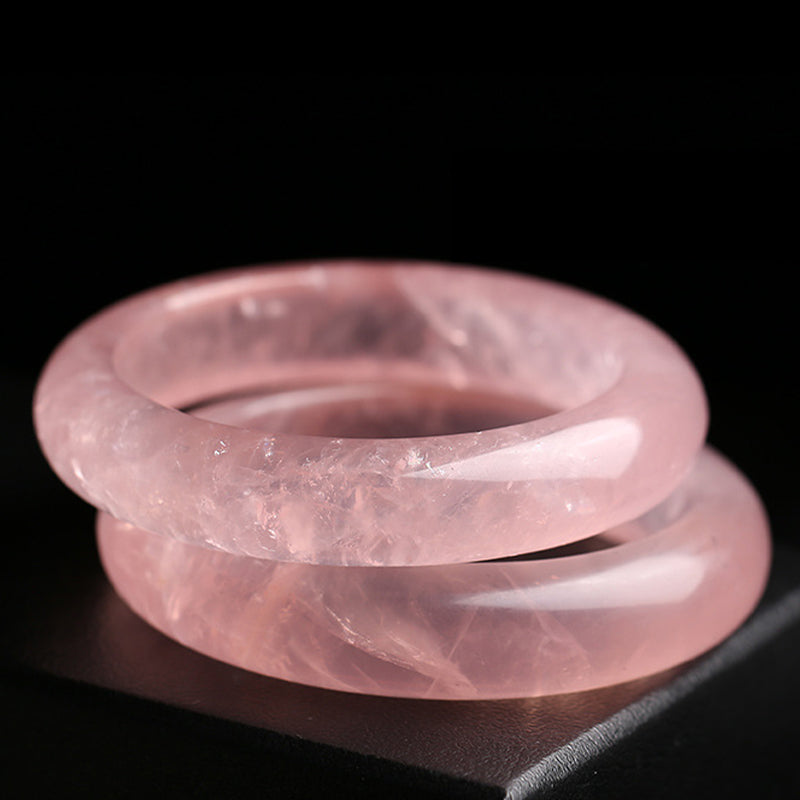 Wear FengShui  Natural Rose Quartz Love Caring Bracelet Bangle