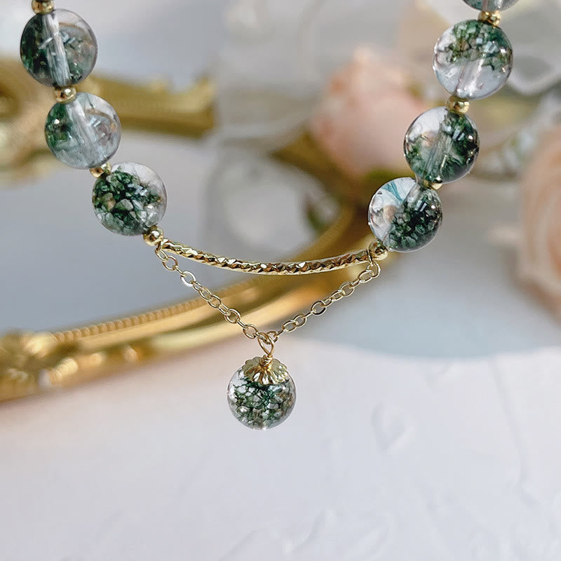 Wear FengShui Green Phantom Crystal Confidence Charm Bracelet