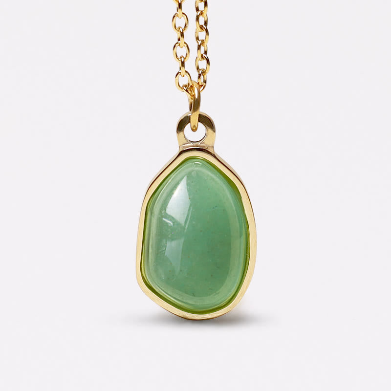 Wear FengShui Natural Green Aventurine Amethyst Rose Quartz Blessing Necklace Pendant
