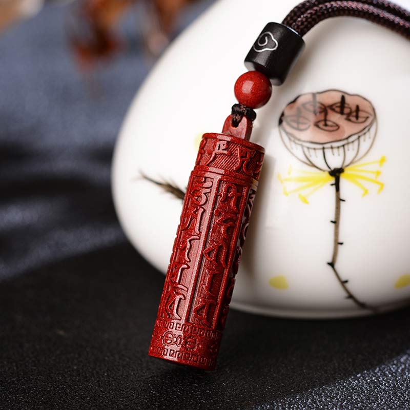 Wear FengShui Tibetan Cinnabar Mantra Concentration String Necklace