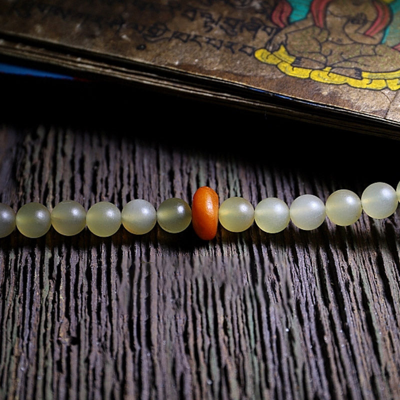 Wear FengShui 108 Mala Beads Tibet Sheep Horn Amber Luck Bracelet