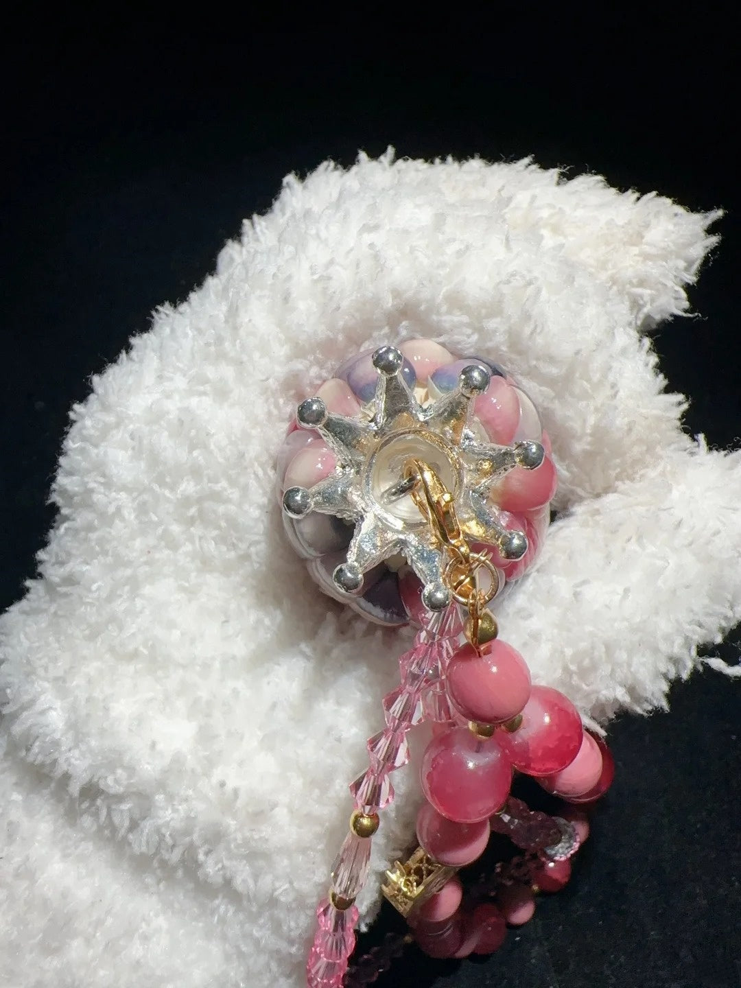 Cute Strawberry Bear-Inspired Natural Corn Charms for Fidgeting