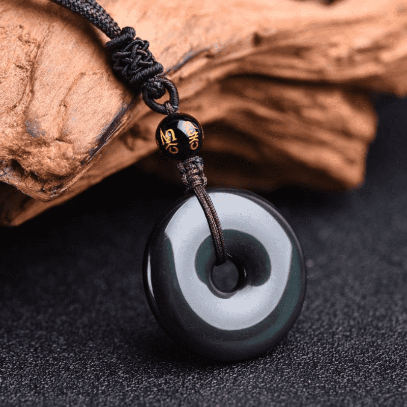 Wear FengShui Tibetan Obsidian Protection Necklace